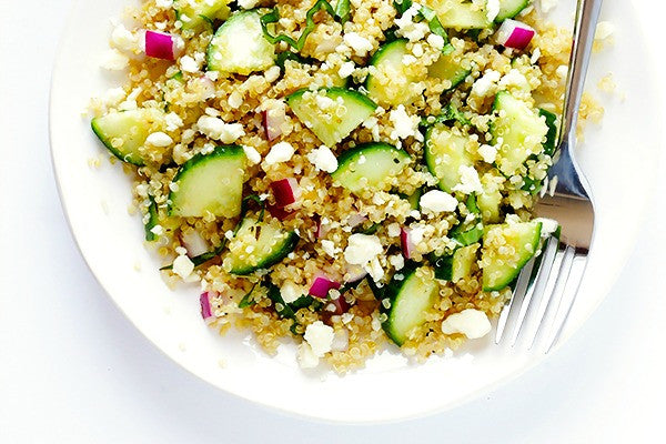 Kizingo EATS: cucumber quinoa salad