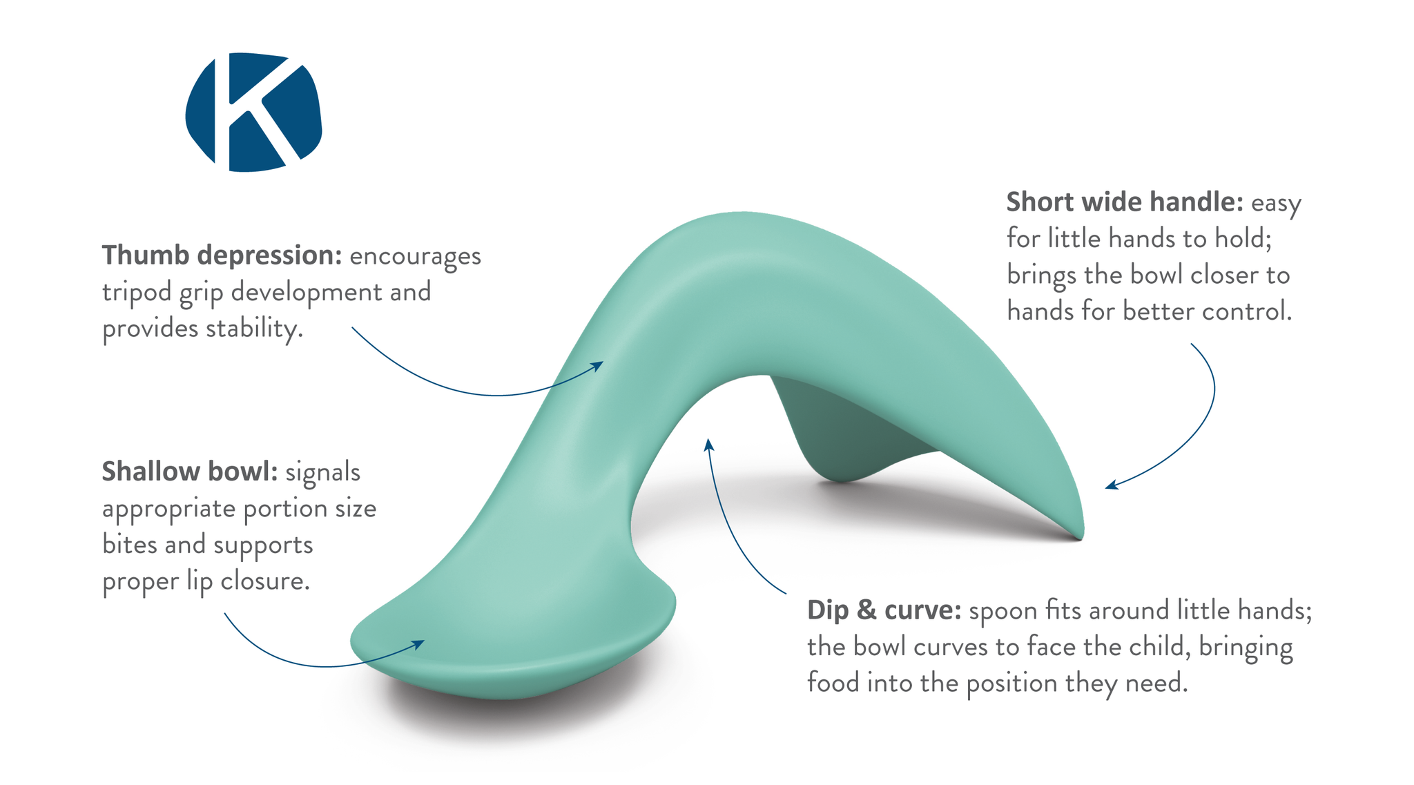 Original Curved Baby Toddler Spoon