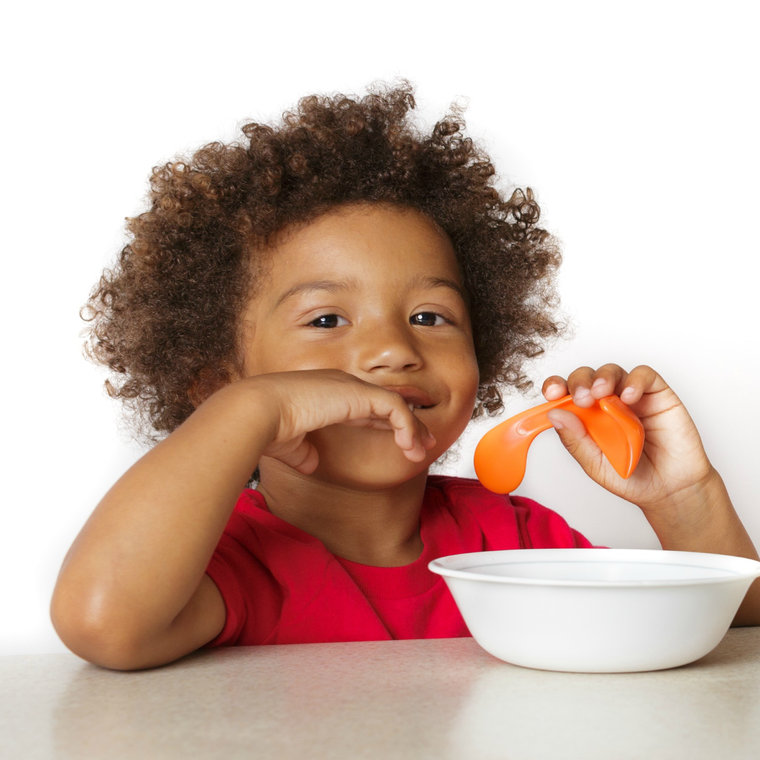 Kizingo Right Handed Toddler Spoon - Grapefruit